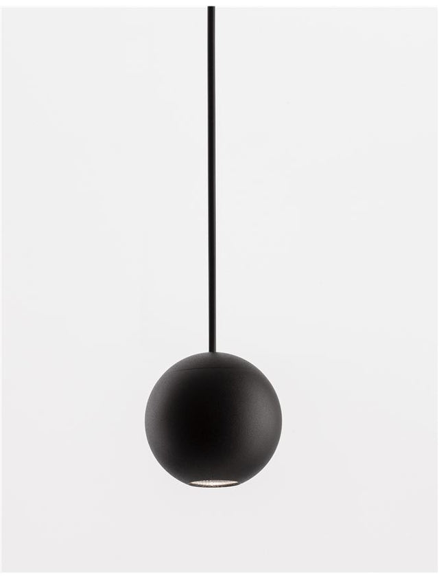 NOCCI Black Aluminium Black Fabric Wire LED 4.5 Watt 230 Volt 220Lm 3000K IP20 D: 5 H: 158 cm