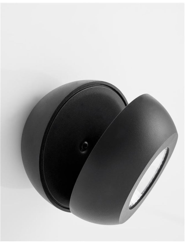 GON Sandy Black Aluminium LED 5 Watt 230 Volt 400Lm 3000K IP20 D: 11 H: 9 cm