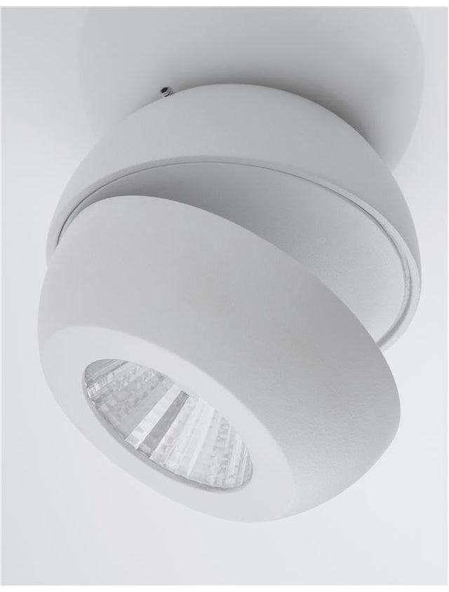 GON Sandy White Aluminium LED 5 Watt 230 Volt 400Lm 3000K IP20 D: 11 H: 9 cm