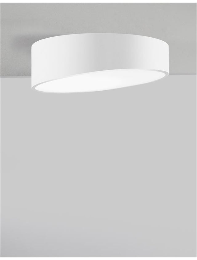 MAGGIO Sandy White Aluminium Matt White Acrylic Diffuser LED 30 Watt 230 Volt 2280Lm 3000K IP20 D: 40 H: 12 cm