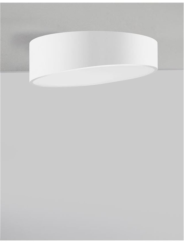 MAGGIO Sandy White Aluminium Matt White Acrylic Diffuser LED 30 Watt 230 Volt 2280Lm 3000K IP20 D: 40 H: 12 cm