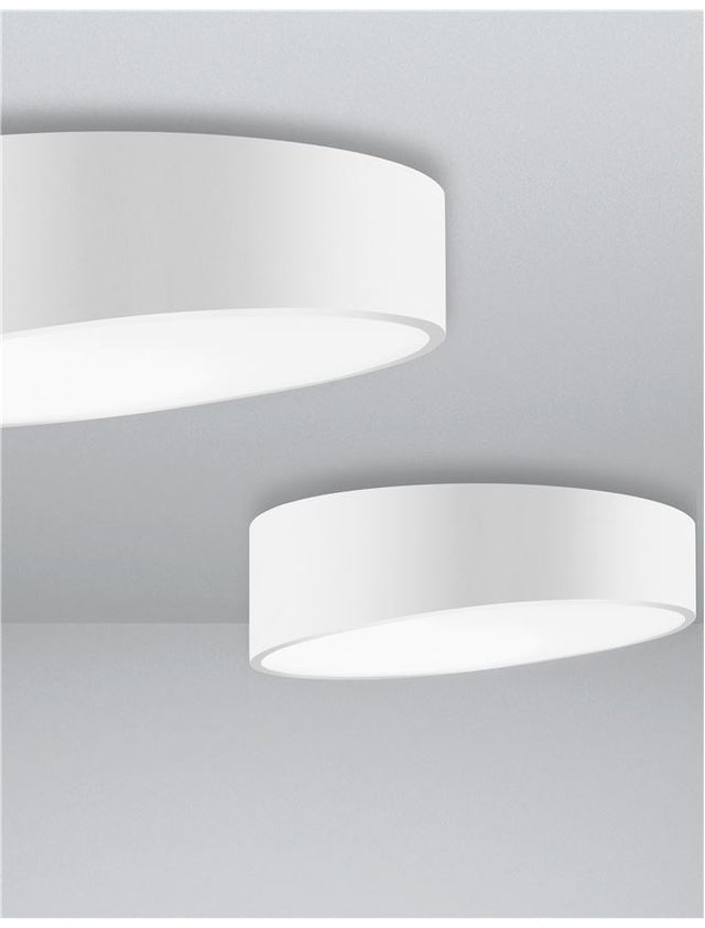 MAGGIO Sandy White Aluminium Matt White Acrylic Diffuser LED 30 Watt 230 Volt 2280Lm 3000K IP20 D: 40 H: 12 cm