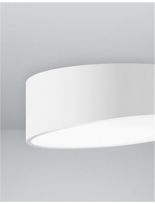 MAGGIO Sandy White Aluminium Matt White Acrylic Diffuser LED 30 Watt 230 Volt 2280Lm 3000K IP20 D: 40 H: 12 cm