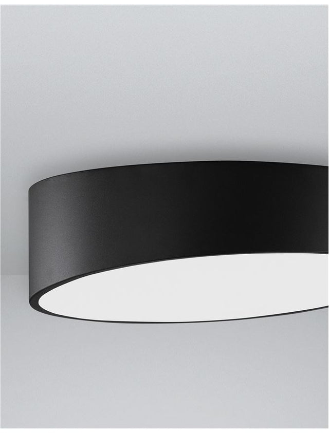 MAGGIO Sandy Black Aluminium Matt White Acrylic Diffuser LED 60 Watt 230 Volt 4280Lm 3000K IP20 D: 50 H: 12 cm