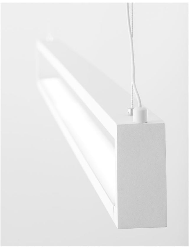 LINE Sandy White Aluminium & Acrylic Rotating LED 38 Watt 230 Volt 1460Lm 3000K IP20 L: 130 W: 4.2 H: 150 cm