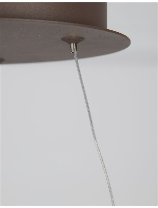 MENTON Sandy Coffee Aluminium & Acrylic LED 43 Watt 230 Volt 3013Lm 3000K IP20 D: 52 H: 120 cm