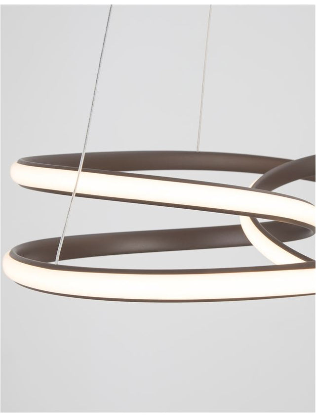 MENTON Sandy Coffee Aluminium & Acrylic LED 43 Watt 230 Volt 3013Lm 3000K IP20 D: 52 H: 120 cm