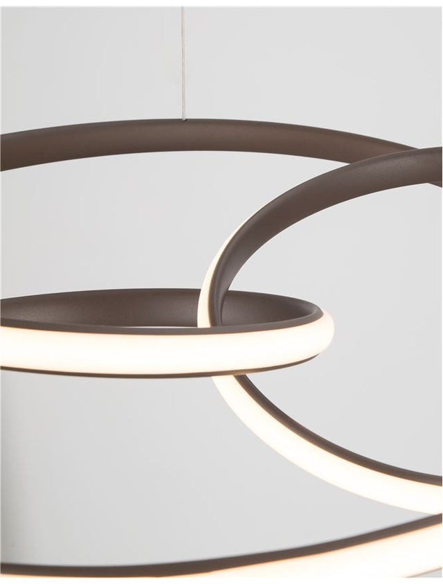 MENTON Sandy Coffee Aluminium & Acrylic LED 43 Watt 230 Volt 3013Lm 3000K IP20 D: 52 H: 120 cm