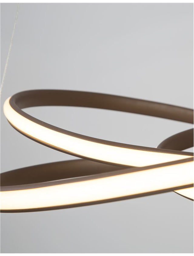 MENTON Sandy Coffee Aluminium & Acrylic LED 43 Watt 230 Volt 3013Lm 3000K IP20 D: 52 H: 120 cm