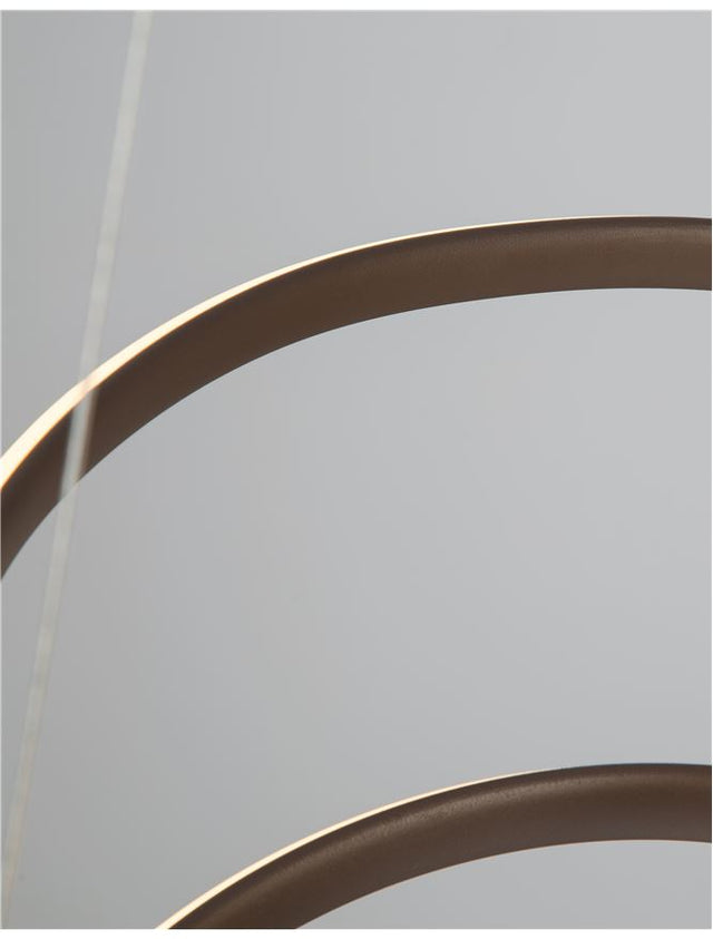 MENTON Sandy Coffee Aluminium & Acrylic LED 43 Watt 230 Volt 3013Lm 3000K IP20 D: 52 H: 120 cm