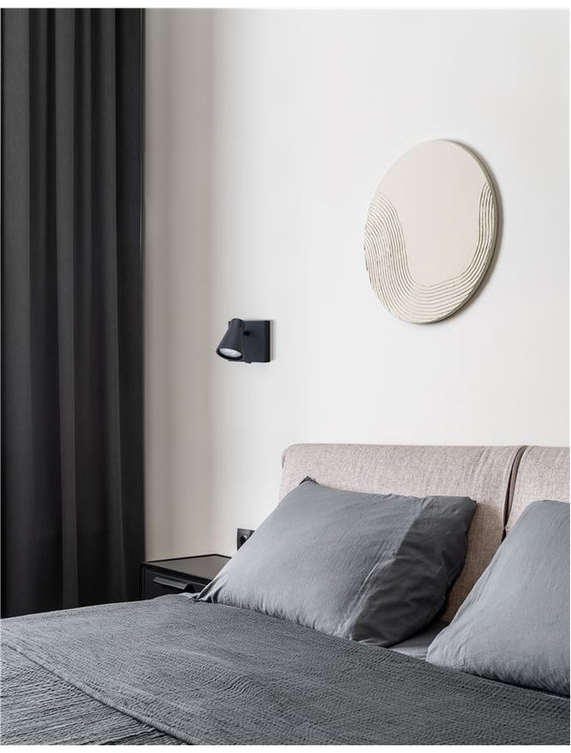 DUBLIN Sandy Black Metal Switch On/Off LED GU10 1x10 Watt 230 Volt IP20 Bulb Excluded L: 10 H: 15 cm