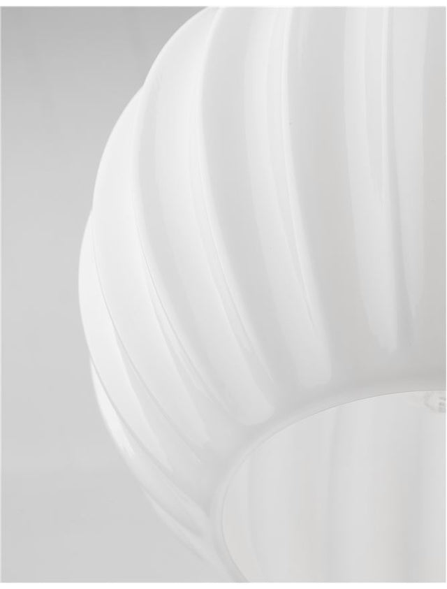 ODELL Chrome Aluminium Opal Glass LED E27 1x12 Watt 230 Volt IP20 Bulb Excluded D: 28 H1: 35.9 H2: 120 cm