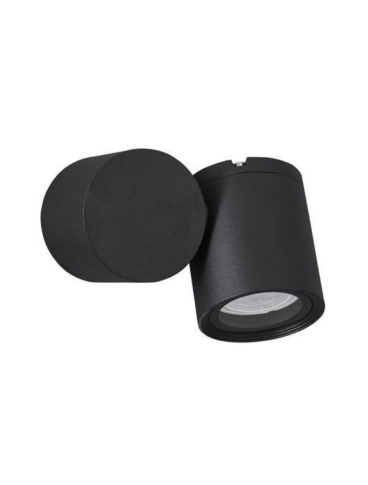FOCUS Black Aluminium & Glass Diffuser GU10 1x35 Watt D: 6 W: 11.5 H: 9.5 cm IP54