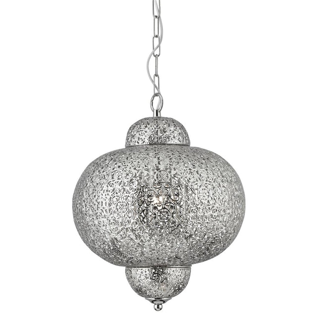 FRETWORK - 1LT PENDANT, SHINY NICKEL
