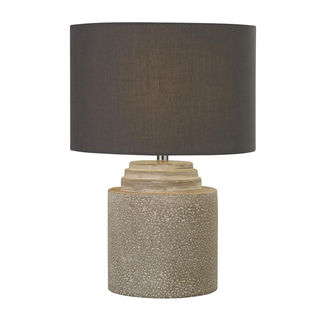 ZARA GREY CEMENT TABLE LAMP WITH GREY SHADE