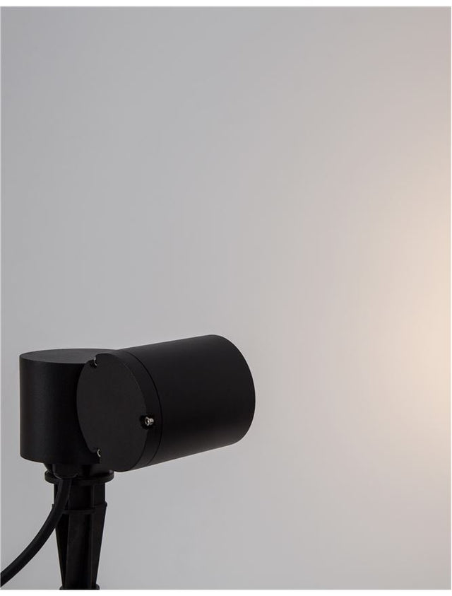 FOCUS Black Aluminium Glass Diffuser LED GU10 1x7 Watt 100-240 Volt IP54 Bulb Excluded D: 6.8 W: 13.8 H: 27 cm