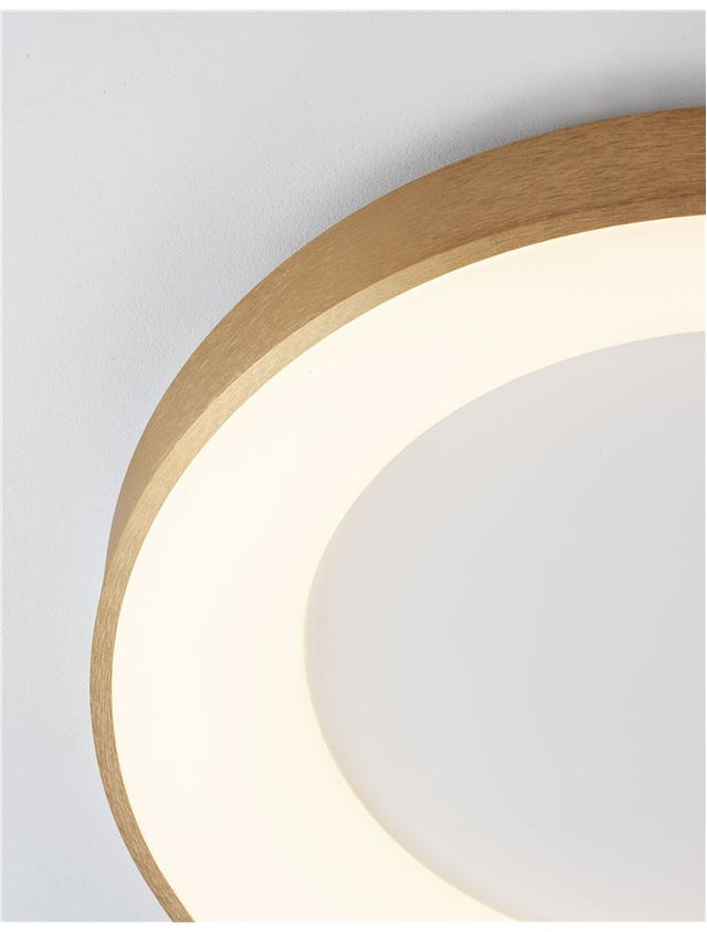 RANDO THIN Brushed Gold Aluminium & Acrylic LED 30 Watt 230 Volt 1950Lm 3000K IP20 D: 38 H: 9 cm