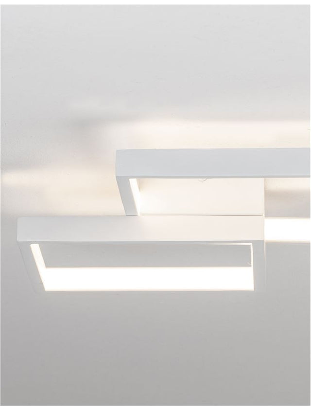PORTO Sandy White Steel Aluminium & Acrylic LED 19 Watt 230 Volt 1342Lm 3000K IP20 L: 32 W: 32 H: 6 cm