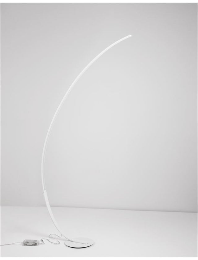 PREMIUM Sandy White Aluminium & Acrylic LED 30 Watt 230 Volt 1580Lm 3000K IP20 L: 26 W: 94 H: 172 cm