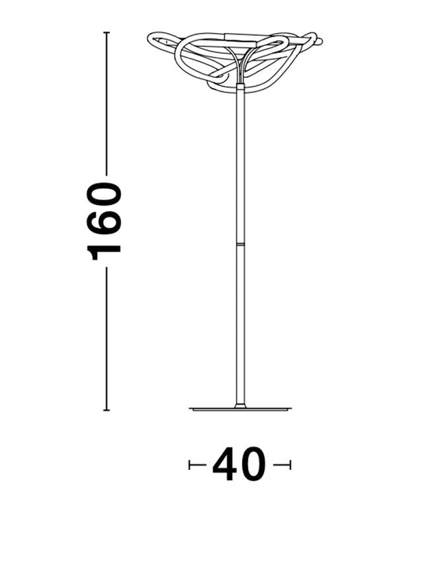 TIRIAC Gold Aluminium & Acrylic LED 28 Watt 230 Volt 2783Lm 3000K IP20 L: 40 H: 160 cm