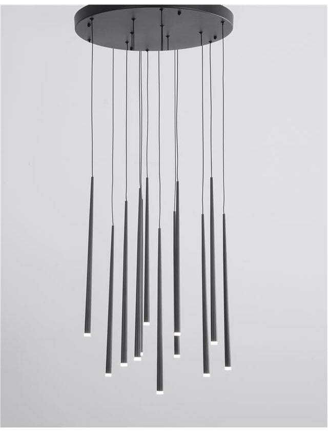 GIONO Sandy Black Aluminium
& Acrylic
LED 29 Watt 230 Volt
3434Lm 3000K IP20
D: 50 H1: 51 H2: 230 cm Adjustable Height