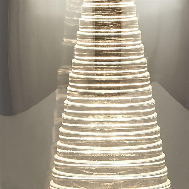 CYCLONE 1LT TABLE LAMP WITH SMOKED GLASS