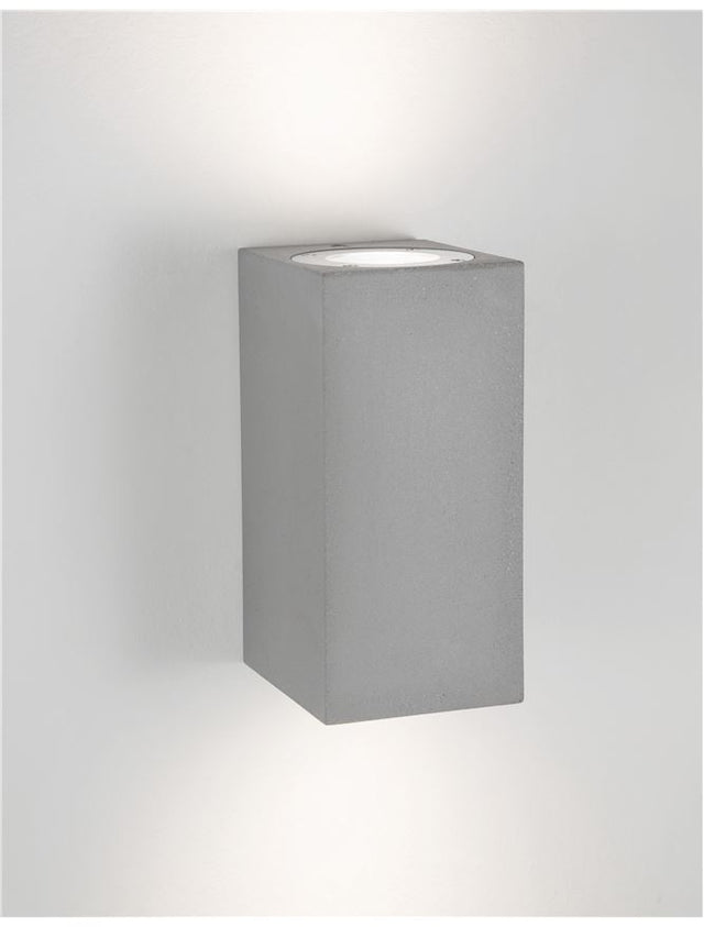 FUENTO Gray Concrete Glass Diffuser LED GU10 2x7 Watt IP65 100-240 Volt Bulb Excluded
Light Up & Down L: 8.6 W: 10 H: 18 cm