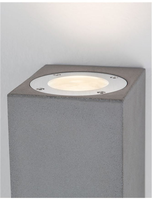 FUENTO Gray Concrete Glass Diffuser LED GU10 2x7 Watt IP65 100-240 Volt Bulb Excluded
Light Up & Down L: 8.6 W: 10 H: 18 cm