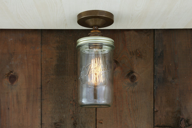 Jam Jar Flush Ceiling Light