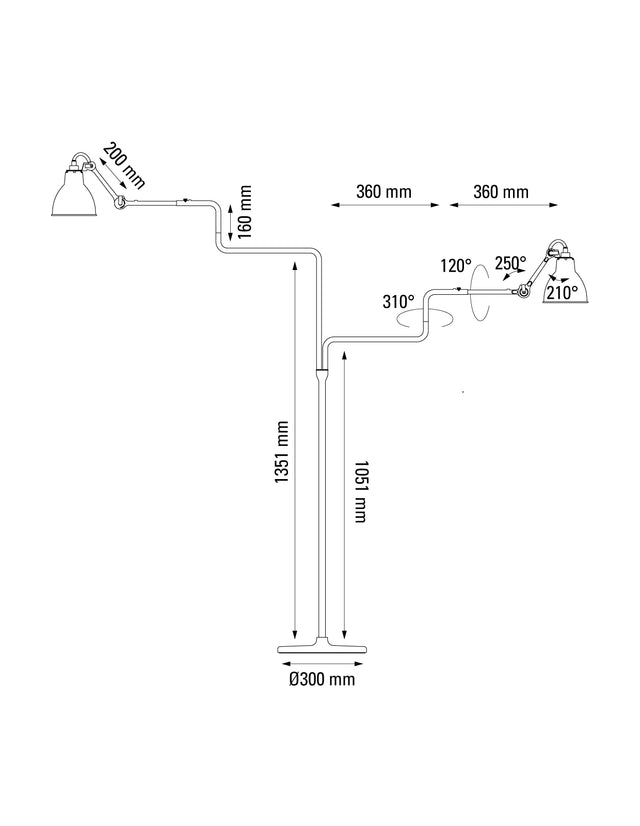 Lampe Gras N°411 Double