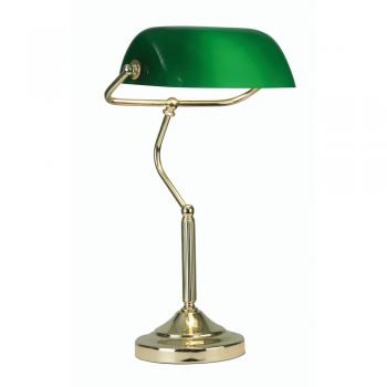 BANKERS LAMP POLISHED BRASS