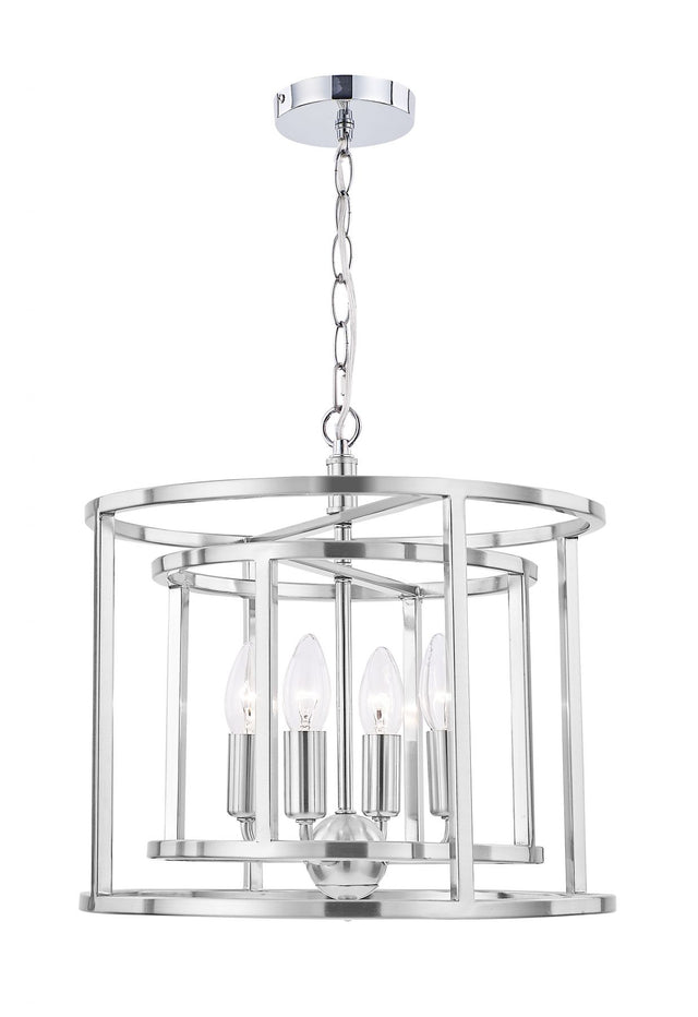 Chester 4 Light Pendant Satin Chrome