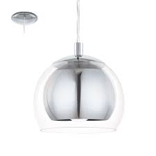 Rocamar chrome and glass pendant