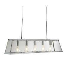 VOYAGER 5LT LANTERN BAR, CHROME, GLASS