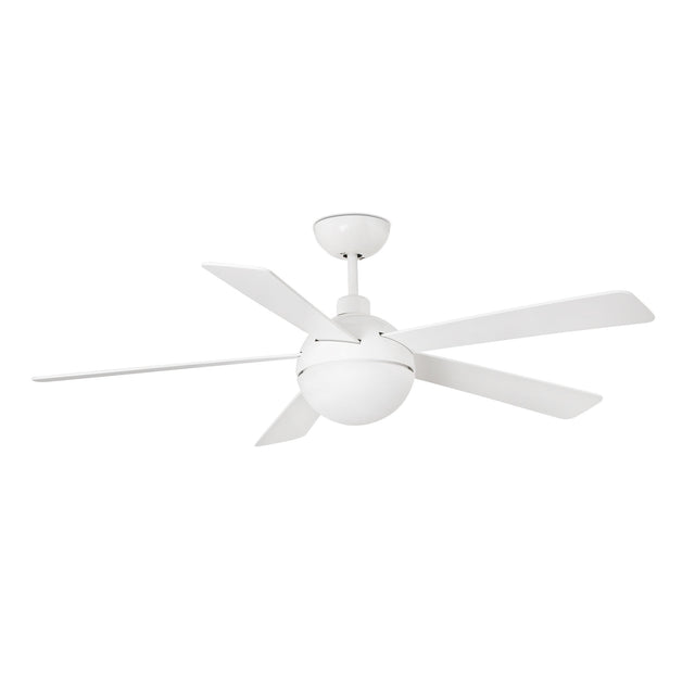 IZARO Ø1320MM CEILING FAN WHITE 5 BLADES LED 15W