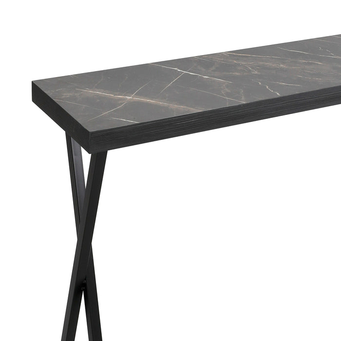 Data Console Table Dark Marble Effect