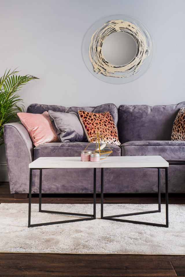 Fotini Coffee Table White Marble Effect