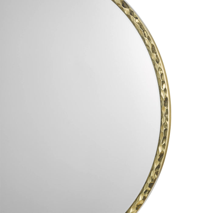 Jinelle Square Mirror Textured Gold Frame 80cm