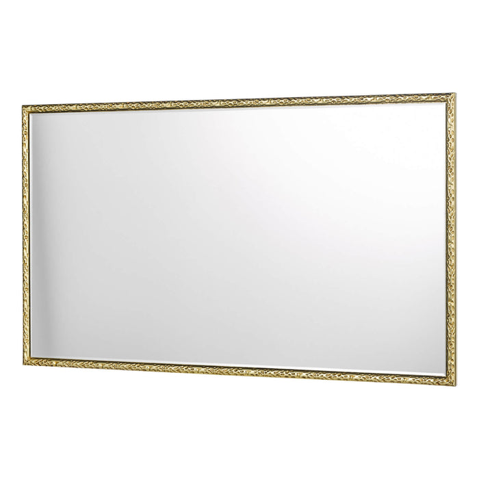Jinelle Rectangle Mirror Textured Gold Frame 86 X 50cm
