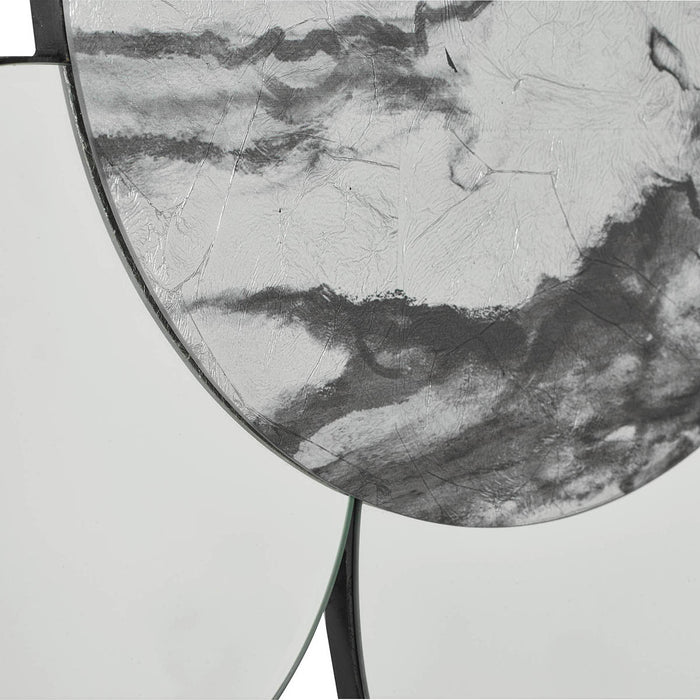 Meco Rectangle Mirror Black Marble Effect 120 x 70cm