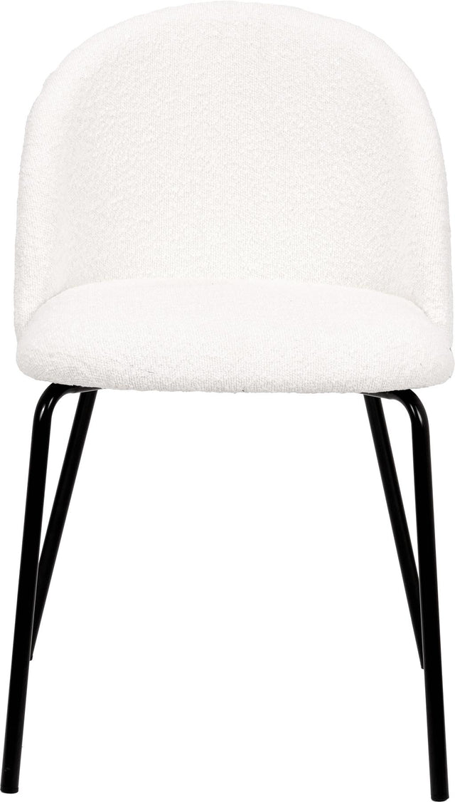 Turi BouclĆ© Fabric and Black Metal Dining Chair