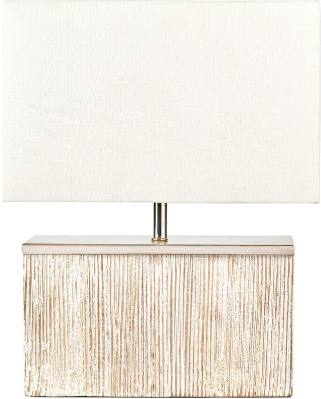 Hampton White Wash Wood Table Lamp