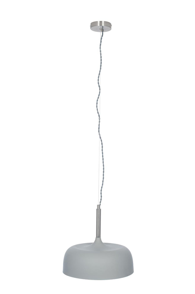 Anke Matt Grey Domed Metal Pendant