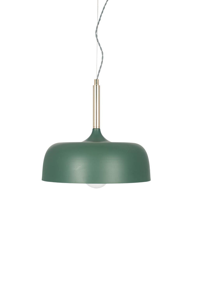 Anke Matt Bottle Green Domed Metal Pendant