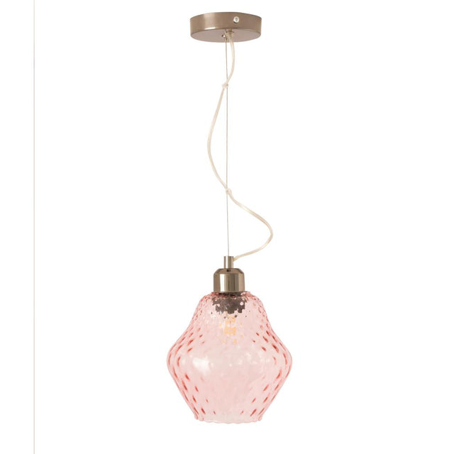 Lisbon Rose Optic Diamond Glass Pendant