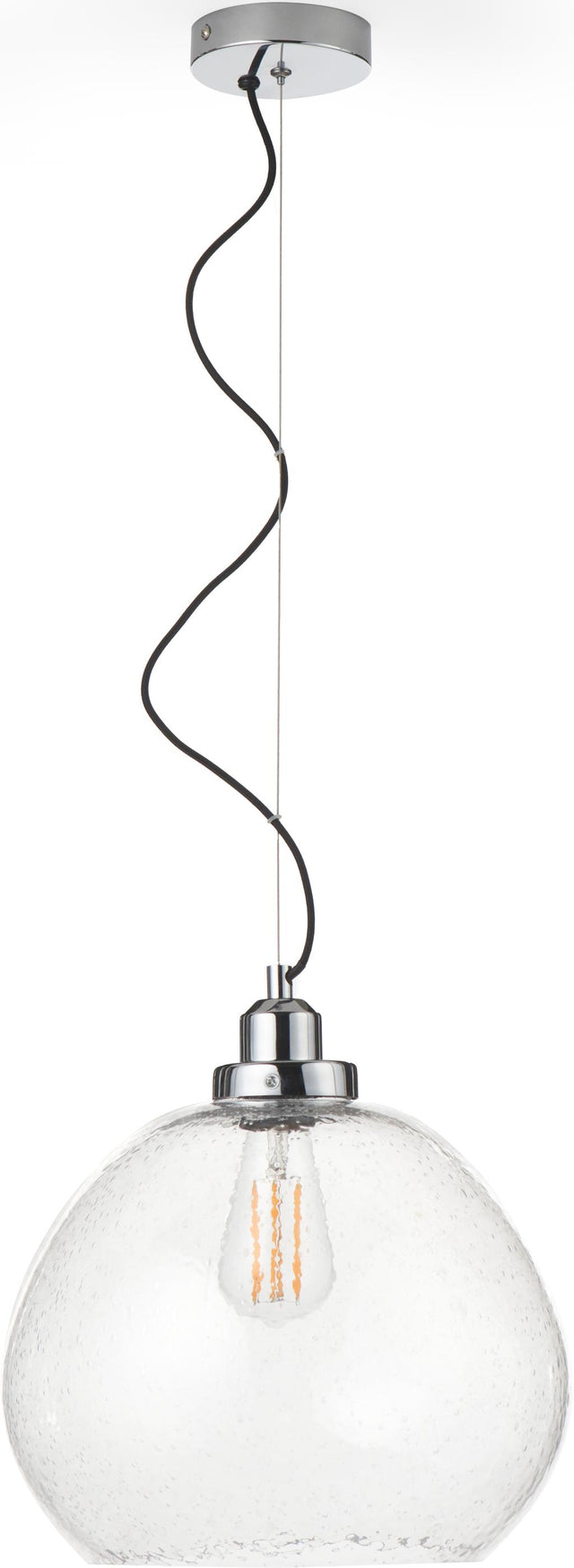 Beja Organic Shape Clear Bubble Glass Pendant