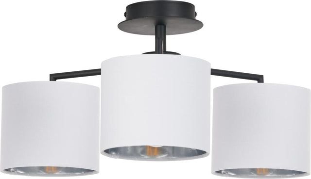 Elin Matt Black & Ivory 3 Light Pendant