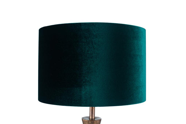 Bow 25cm Forest Green Velvet Cylinder Shade