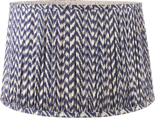 Vienna 40cm Blue Chevron Mushroom Pleat Shade