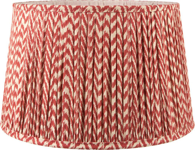 Vienna 40cm Red Chevron Mushroom Pleat Shade